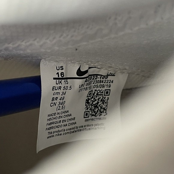 Nike Vapor Untouchable Pro 3D Mens Size 16 White Football Cleats AO3022-100 New main image 5
